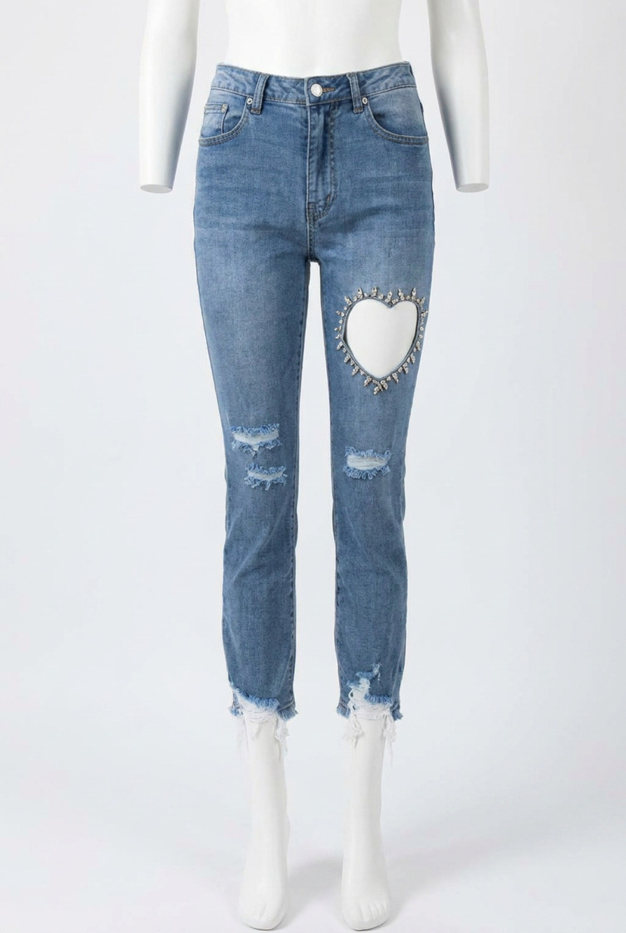 NEW BLUE B heart of sparkle jeans in denim